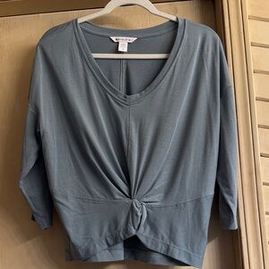 Athleta Women's Slate Blue Twist Front Blouse